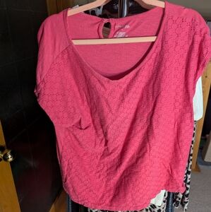 St Johns Bay 1x lace short sleeved top